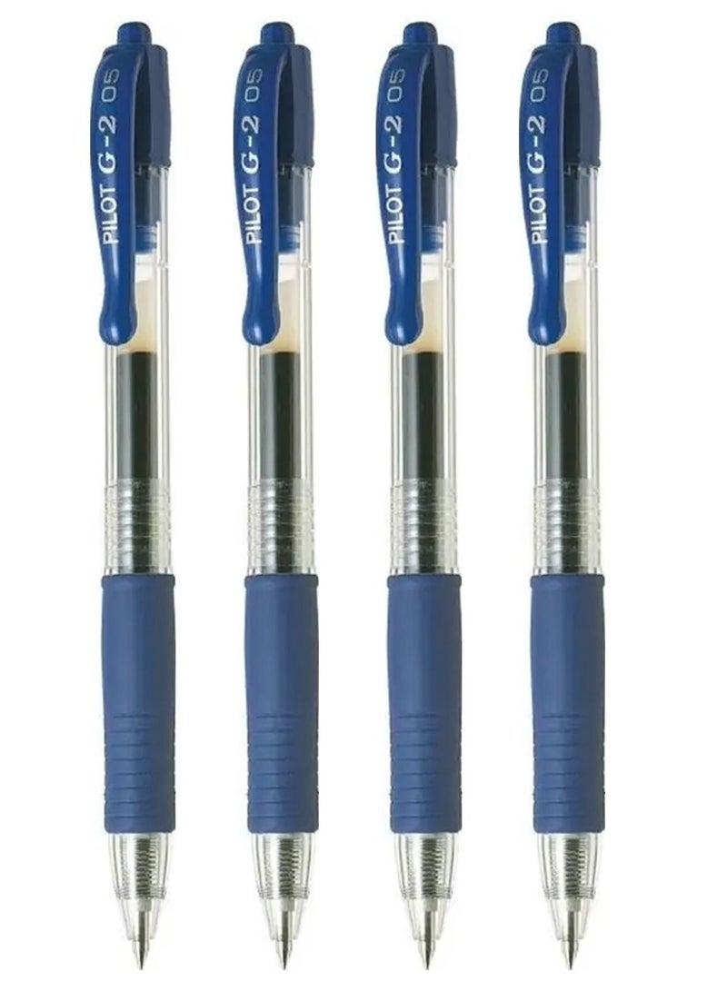 قلم حبر جل PILOT G-2 ذو 4 قطع بحبر أزرق